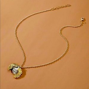 You are my sunshine sunflower necklace
